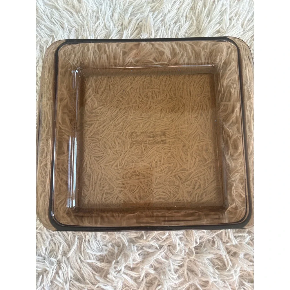 Vintage Pyrex Visions Amber Glass Square Baking Dish‎ 2L Casserole 222 A-1 USA